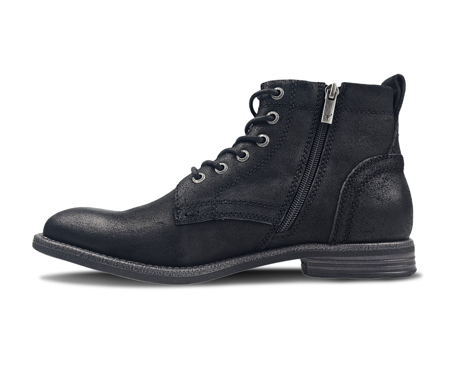 Sebastian - Men's Black Lace Up Leather Desert Boots