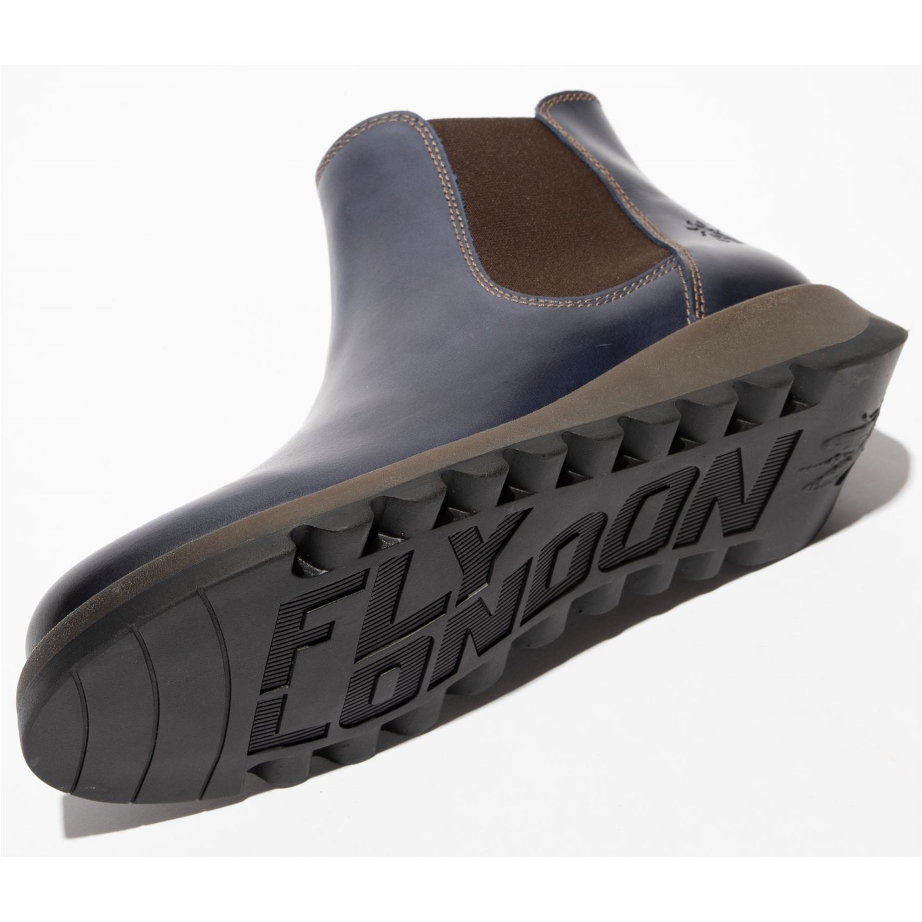 SALV195 - Women's Wedge Heel Leather Chelsea Ankle Boots