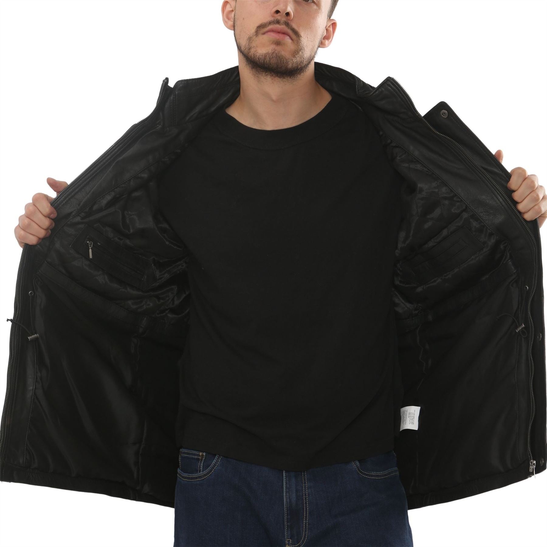 Men's Lambskin Leather Mid Length Jacket