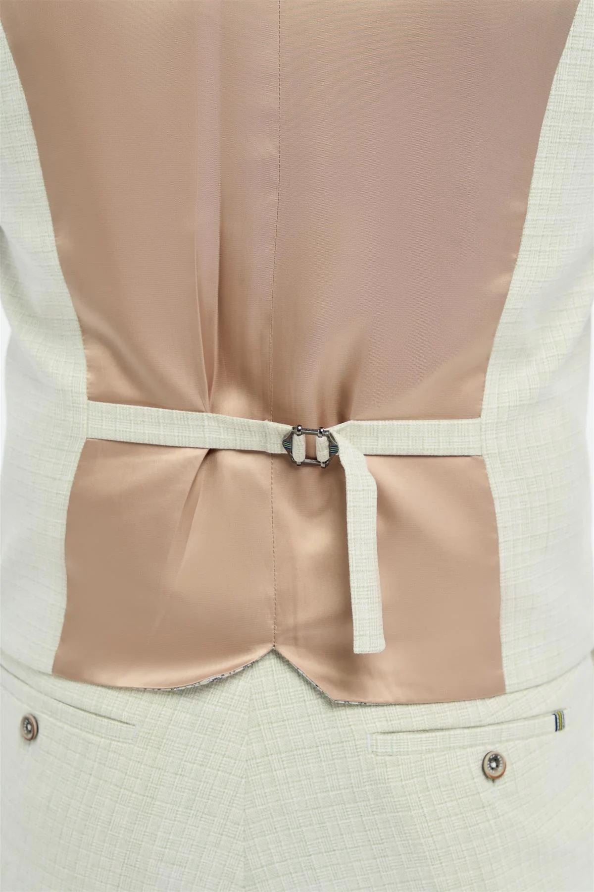 Men's Waistcoat Sage Green Tailored Fit Summer Vest