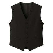 Men's Plain Black Formal Waistcoat