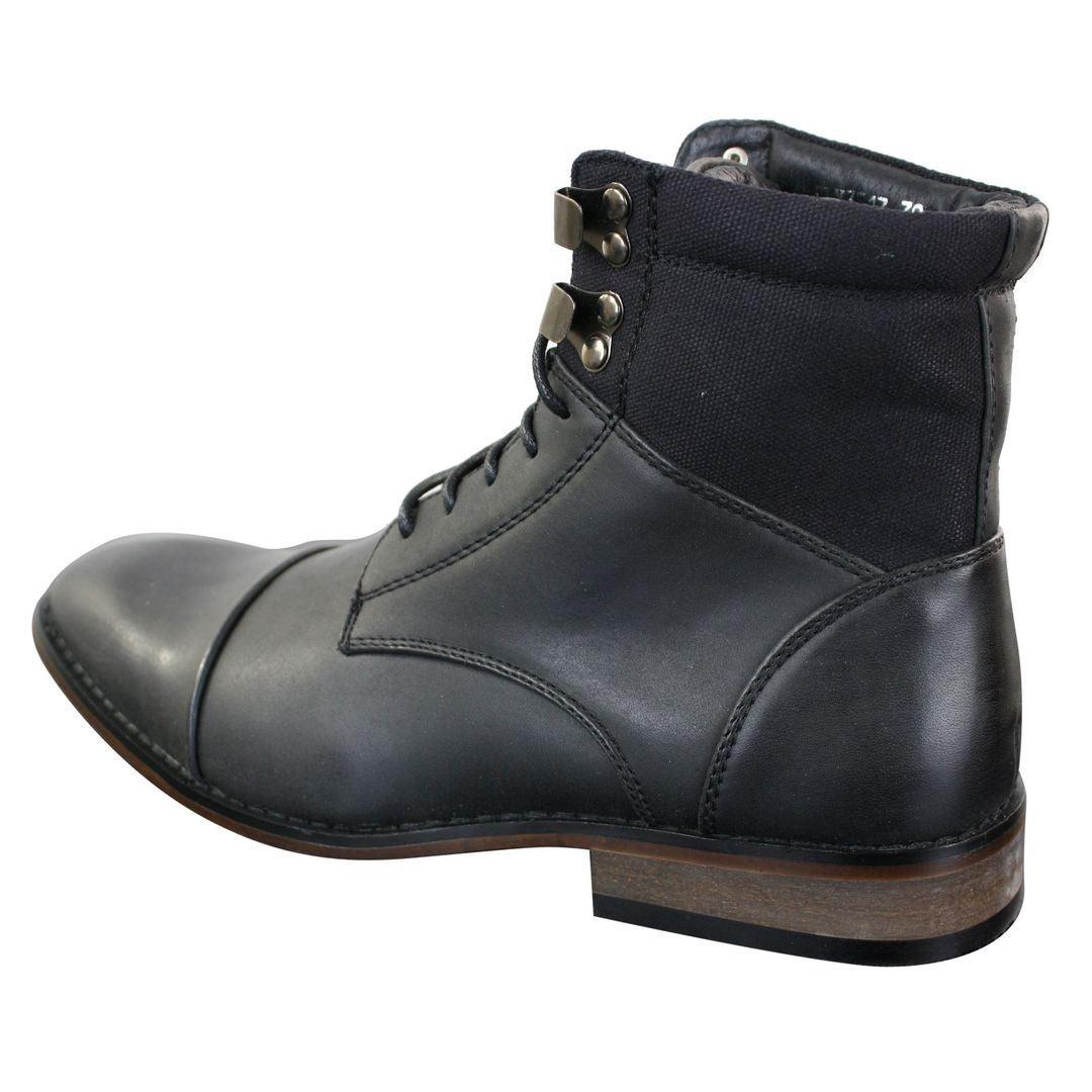 Mens Slim Fit Vintage Retro Sherlock Laced Smart Casual Ankle Boots Leather - Knighthood Store
