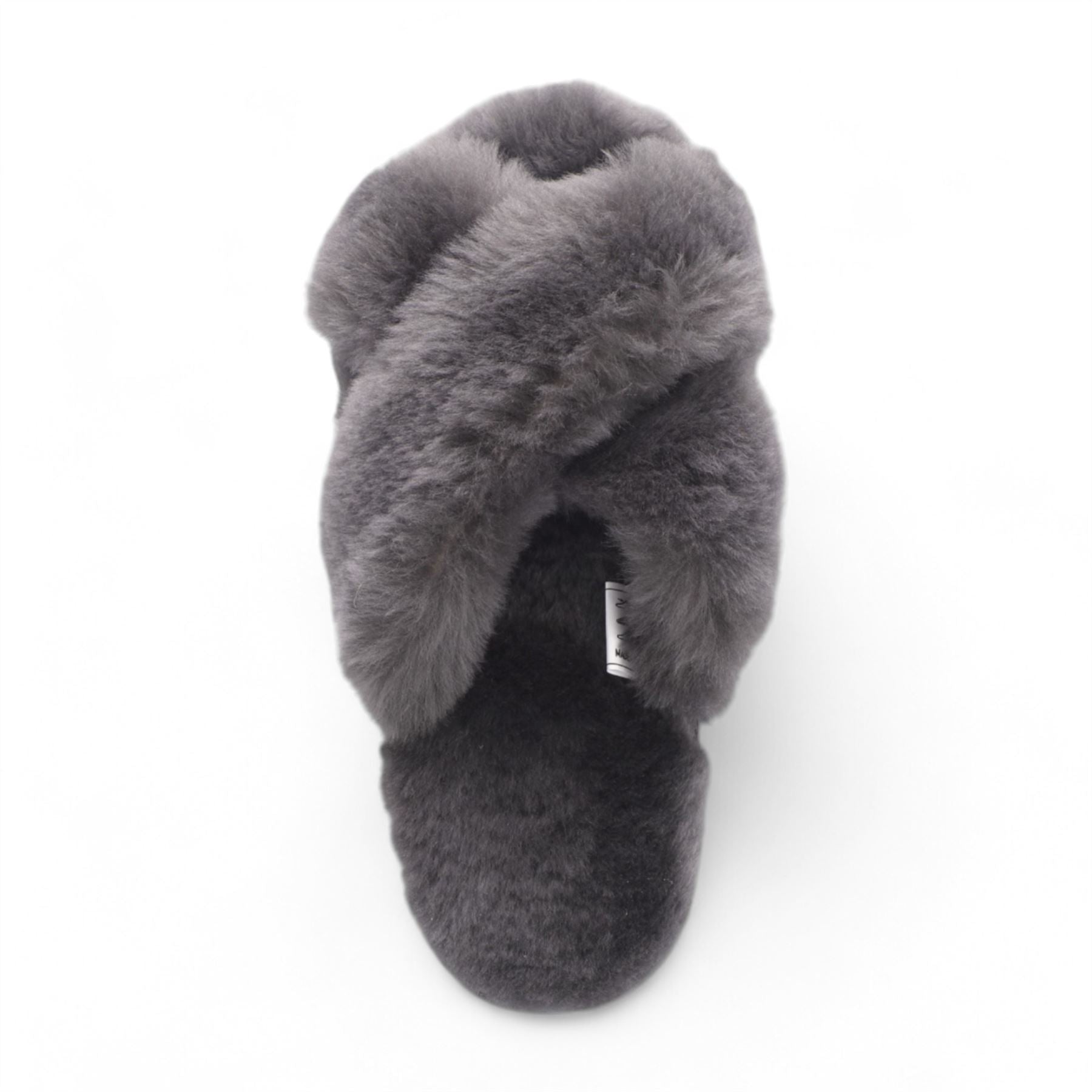 Snowbelle - Women's Genuine Sheepskin Crossover Slippers