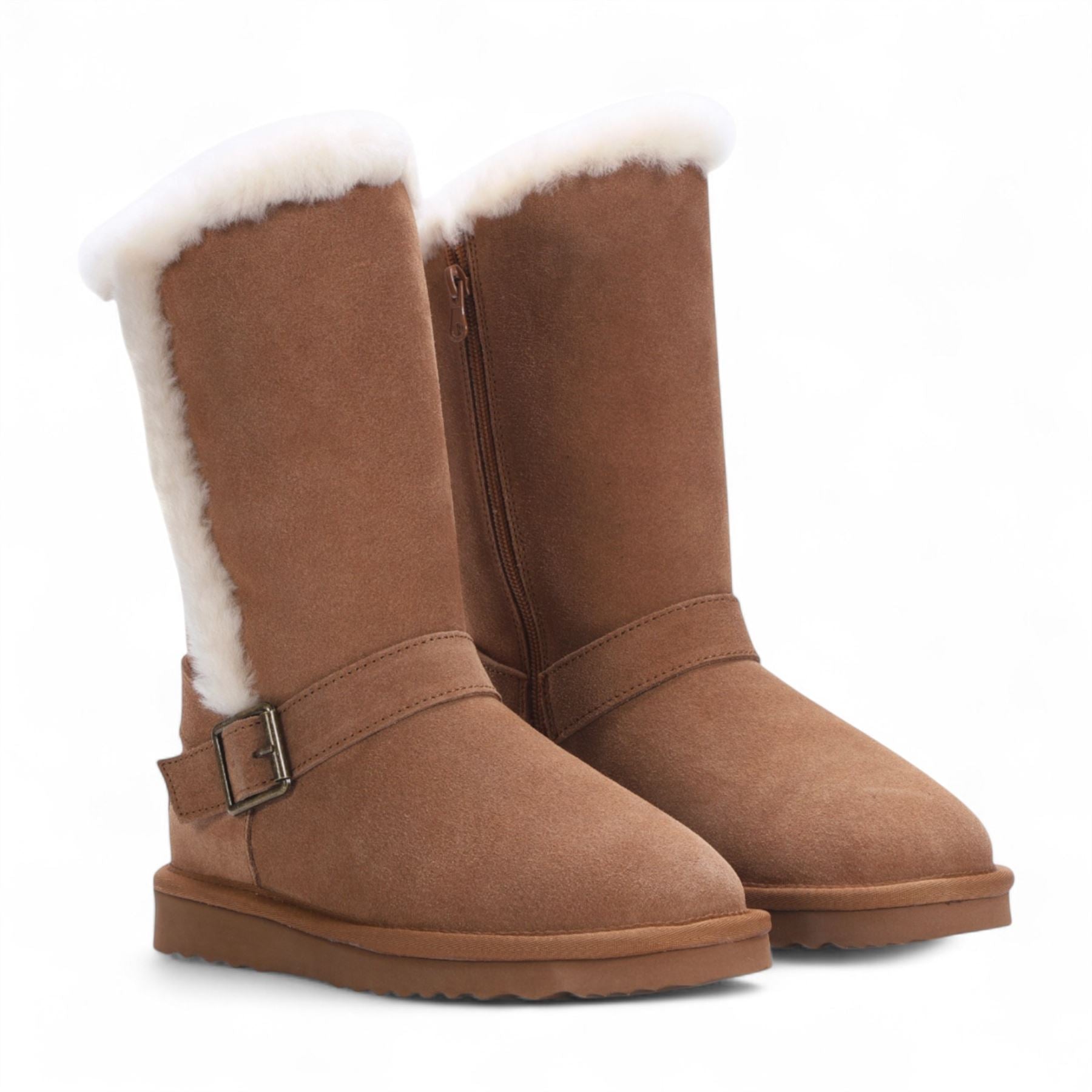 Redwood - Women's Brown Sheepskin Suede Winter Boots