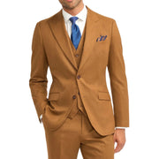 Men's Blazer Camel Brown Wool Sports Coat Formal Suit Jacket