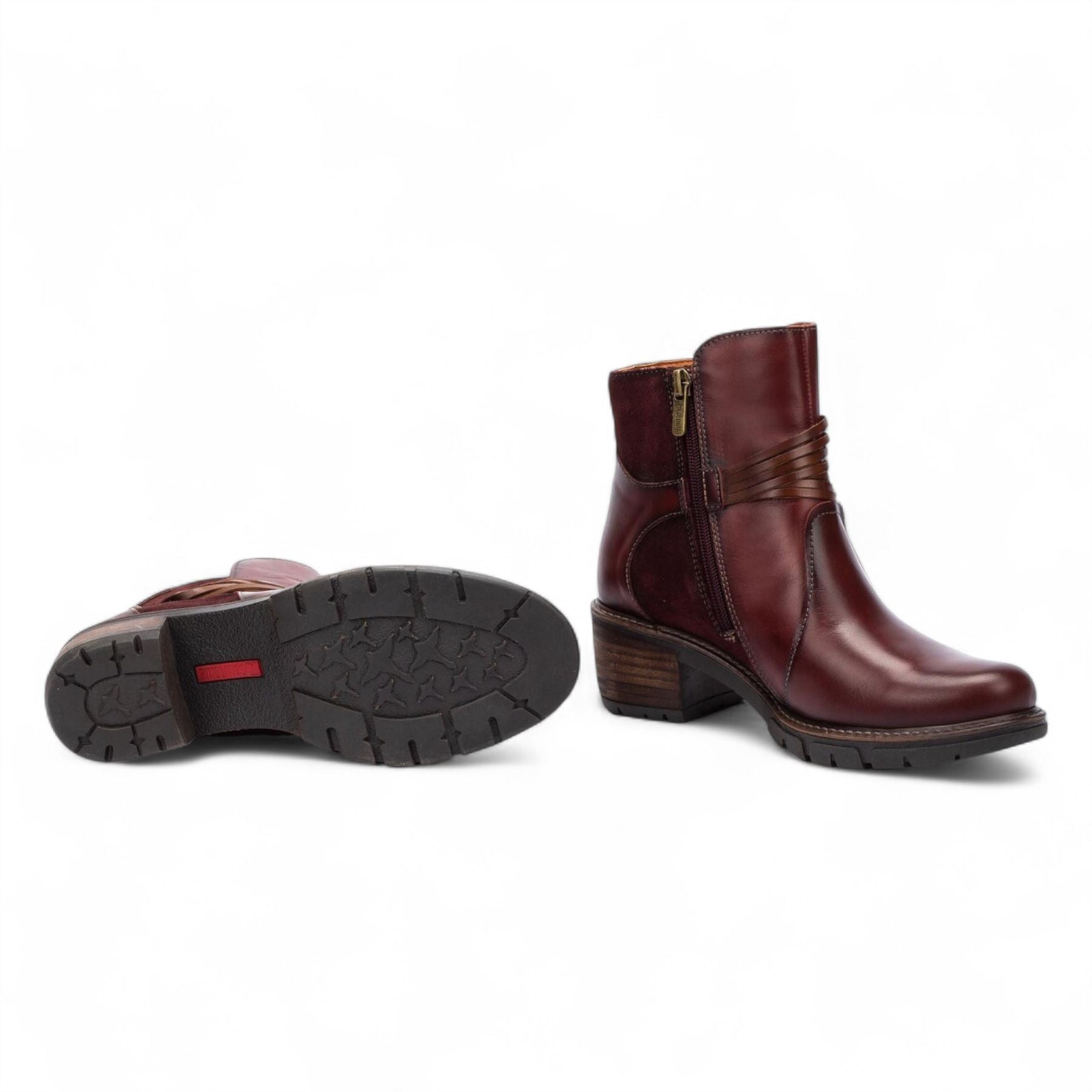 San Sebastian - Women's Arcilla Red Leather Ankle Boots