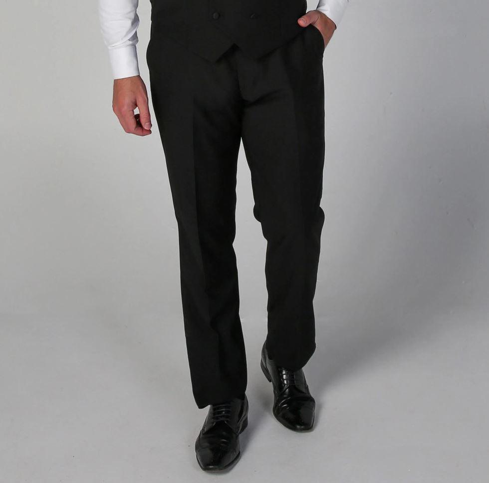 Men's Black Trousers Tuxedo Pants - Knighthood Store
