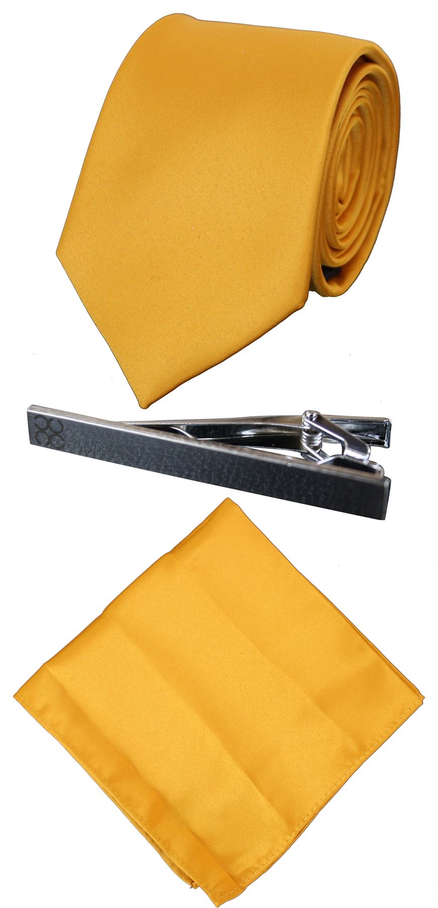 Mens Matching Satin Silk Tie Hanky Hankerchief & Tie Clip Polka Dot Wedding Prom Office