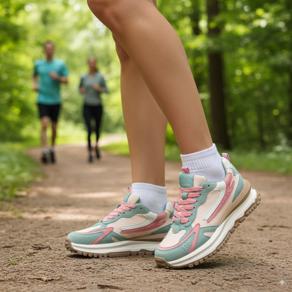 Leo - Women's Watermelon Retro Lace-Up Sneakers