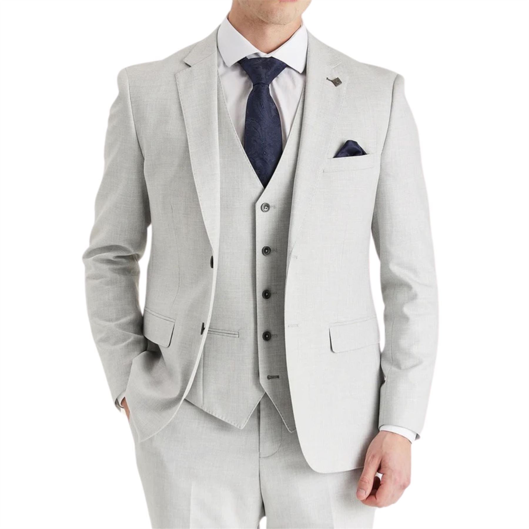 Belmont - Men's Silver Tailored Fit Blazer