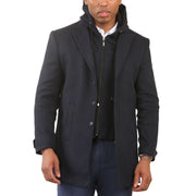 Men's Hooded Wool Blend Classic Overcoat
