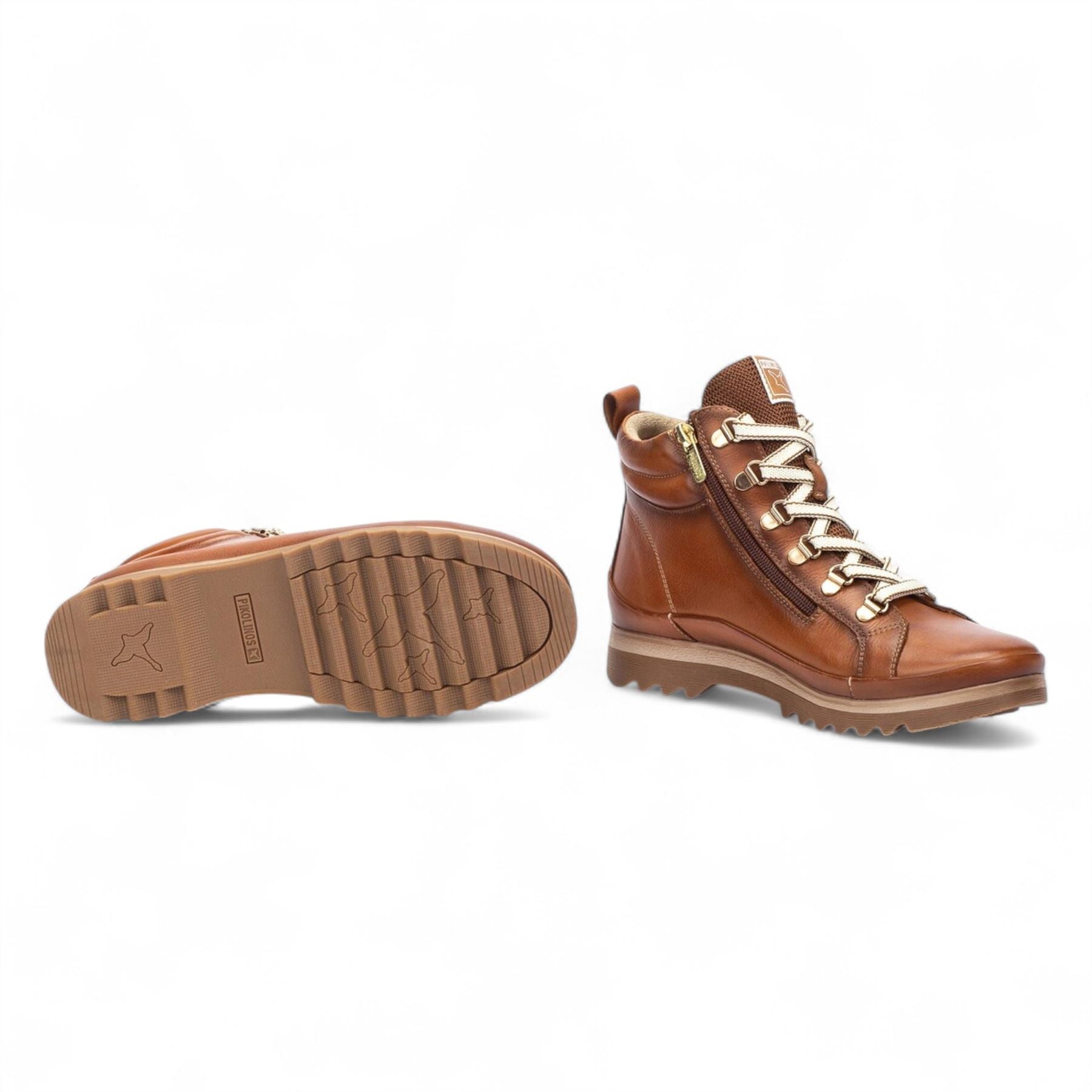 Vigo - Women’s Brandy Brown Leather Ankle Trainers Boots