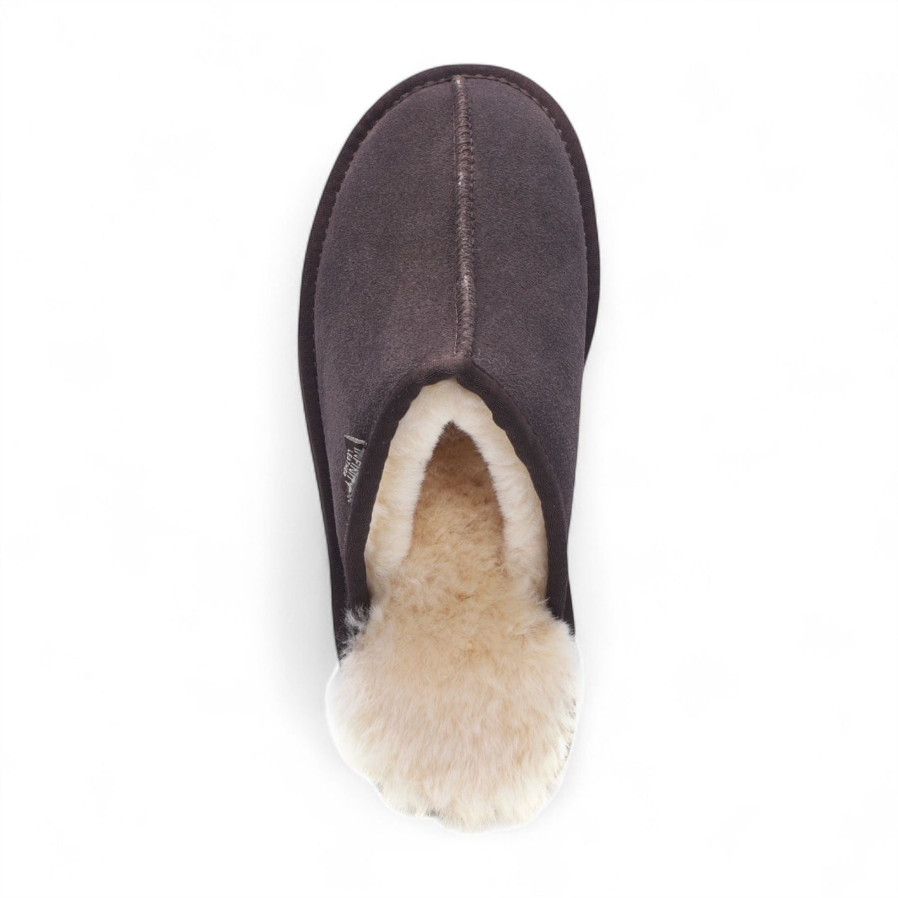 Highland - Men's Genuine Sheepskin Suede Mule Slippers