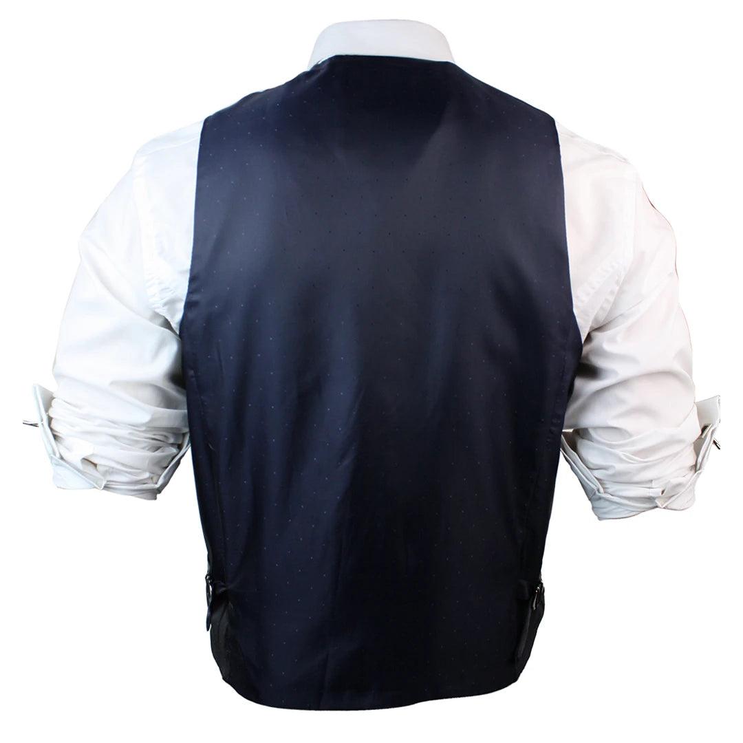 Mens Vintage Tweed Check Waistcoat Herringbone Tan Brown Grey Slim Fit Velvet Trim - Knighthood Store