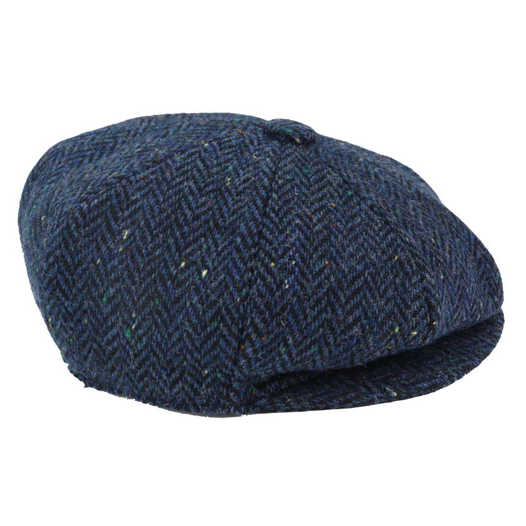 8 Panel Vintage Baker Boy Hat Newsboy Tweed Wool Herringbone 1920s Peaky - Knighthood Store