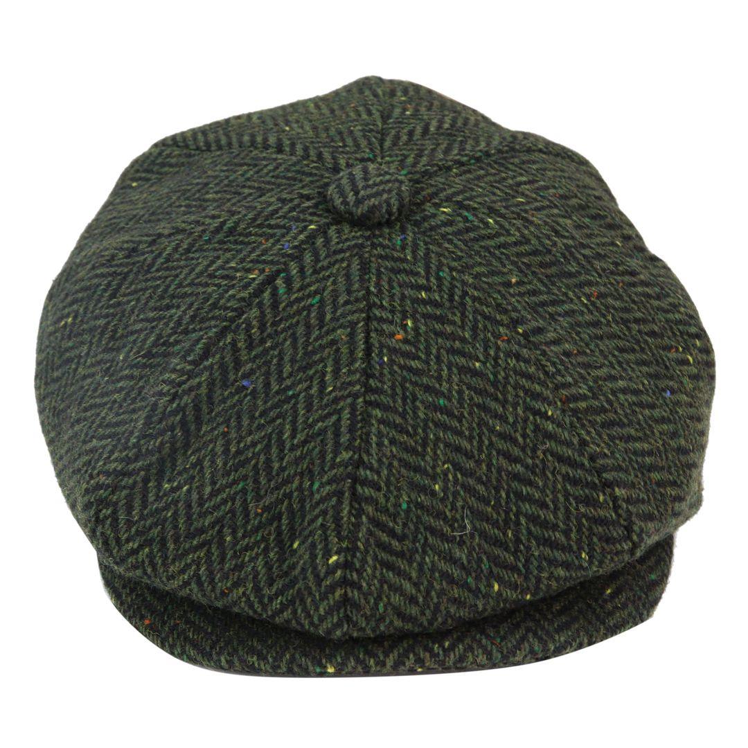 8 Panel Vintage Baker Boy Hat Newsboy Tweed Wool Herringbone 1920s Peaky - Knighthood Store