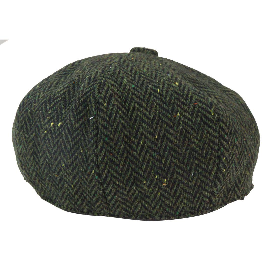 8 Panel Vintage Baker Boy Hat Newsboy Tweed Wool Herringbone 1920s Peaky - Knighthood Store