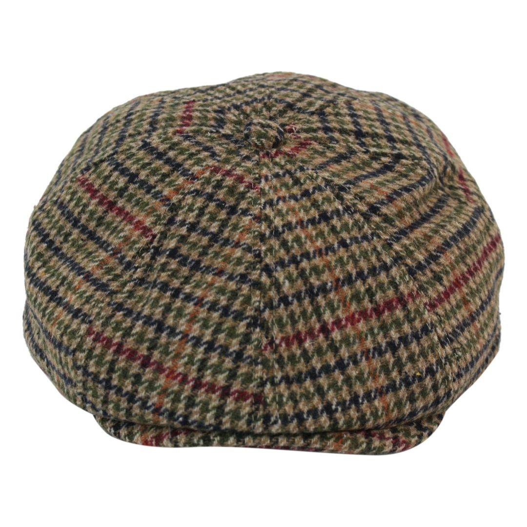 Tweed Newsboy Cap Blinders Baker Boy Flat Check Grandad Hat Elasticated Free Size - Knighthood Store