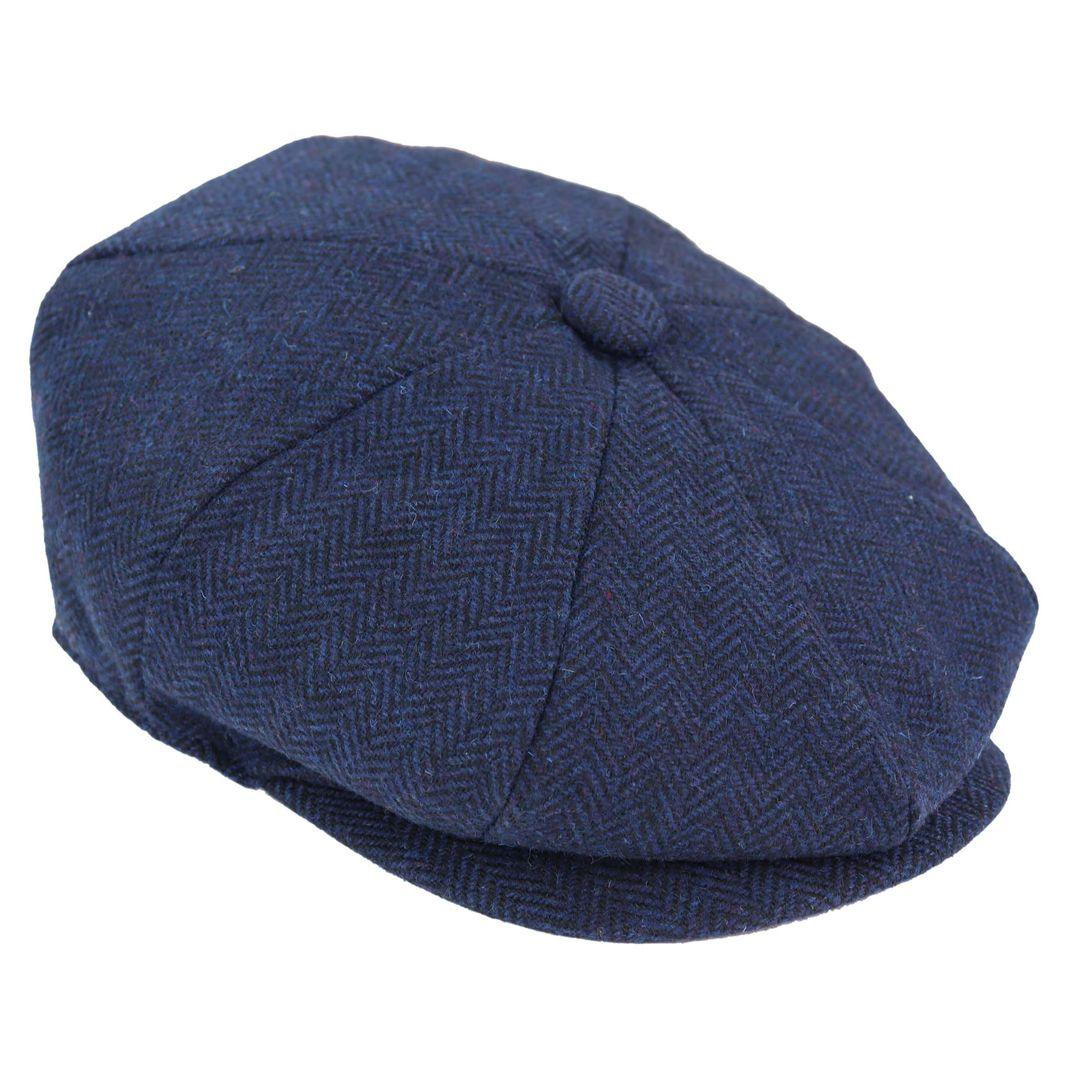 Mens Tweed Newsboy Peaky Blinder Baker Boy Razor Flat Cap Grandad Hat 8 Panel - Knighthood Store