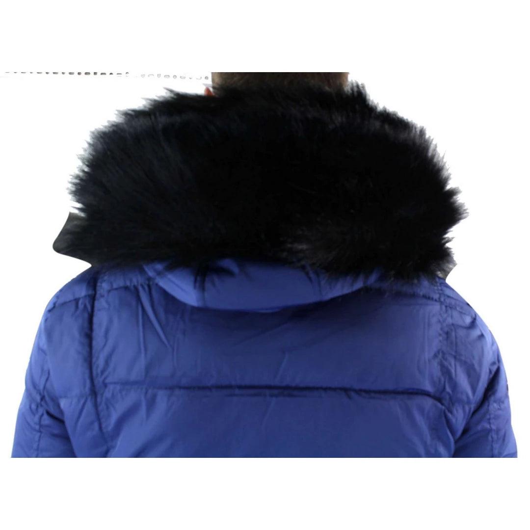 Mens Zip Hooded Fur Jacket Coat Puffer Quilted Warm Winter - Knighthood Store