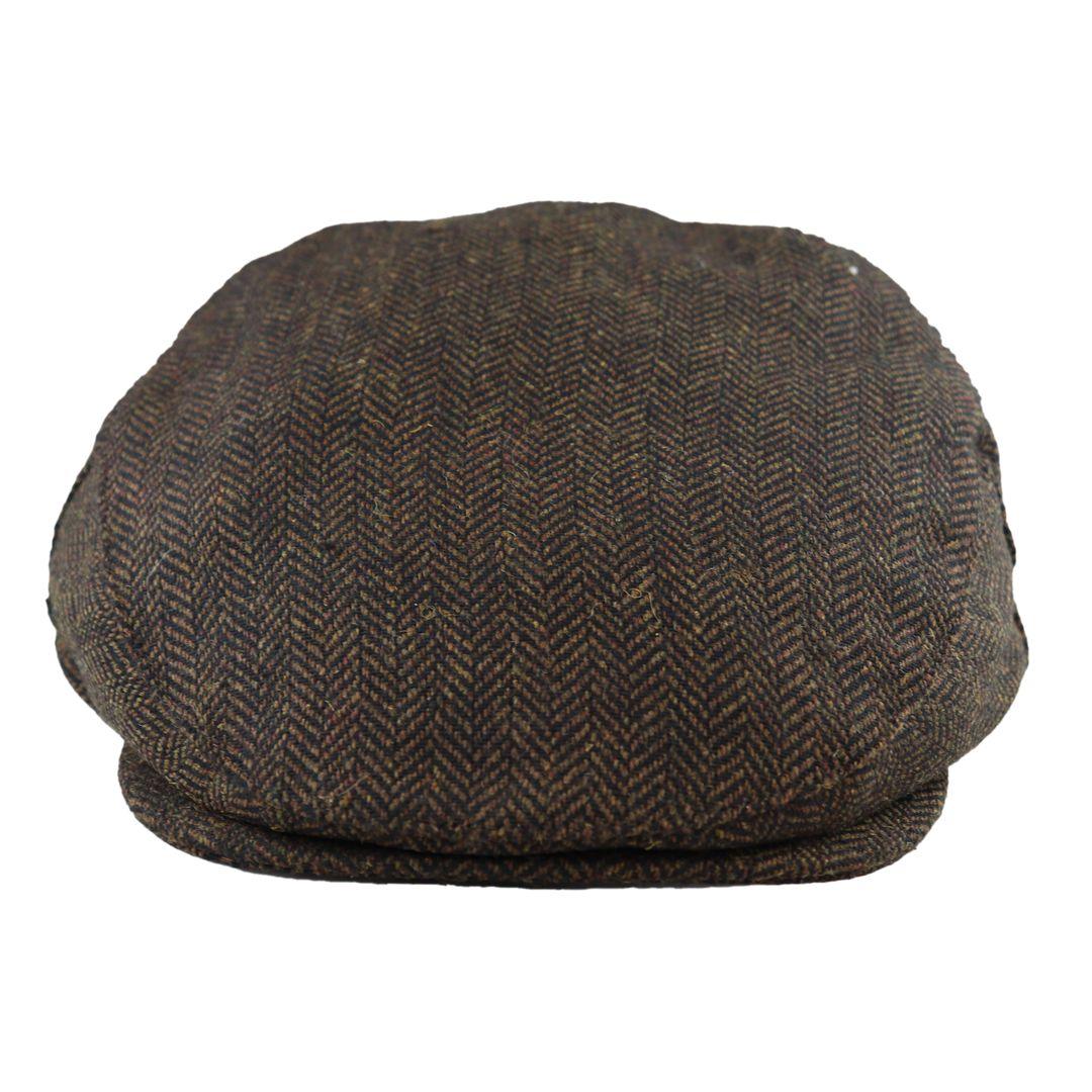 Mens Flat Cap Wool Herringbone Tweed Vintage Classic 1920s Unisex Del Boy - Knighthood Store