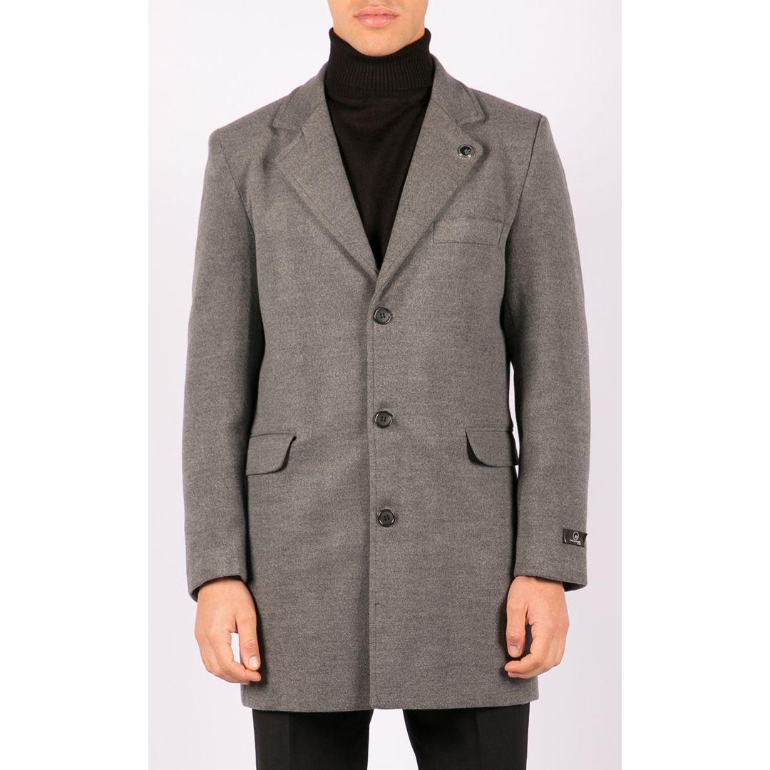 Mens 3/4 Long Overcoat Jacket Wool Feel Coat Blinders Slim Fit - Knighthood Store