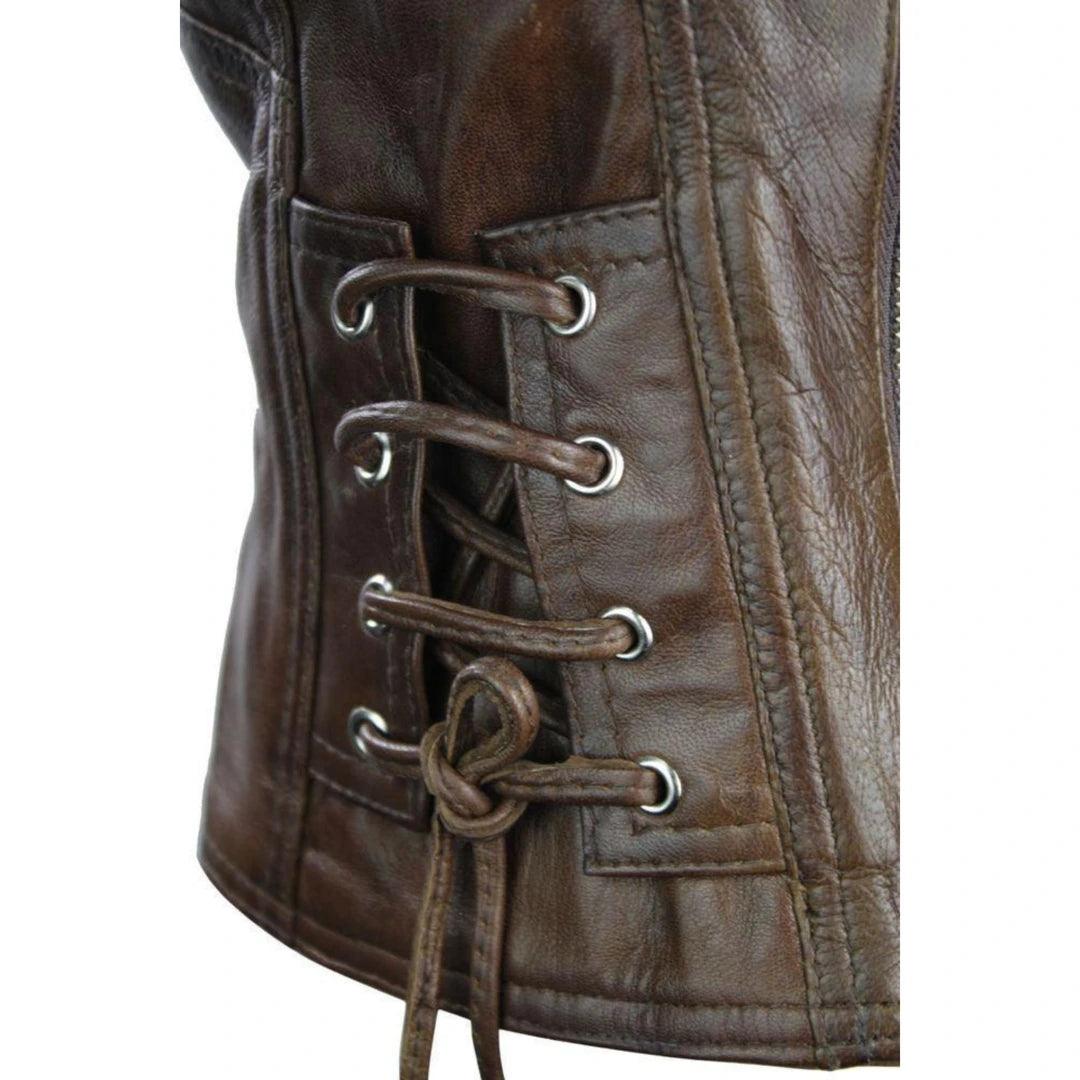 Leather 100% Jacket Biker Style Vintage Red Soft Leather - Knighthood Store