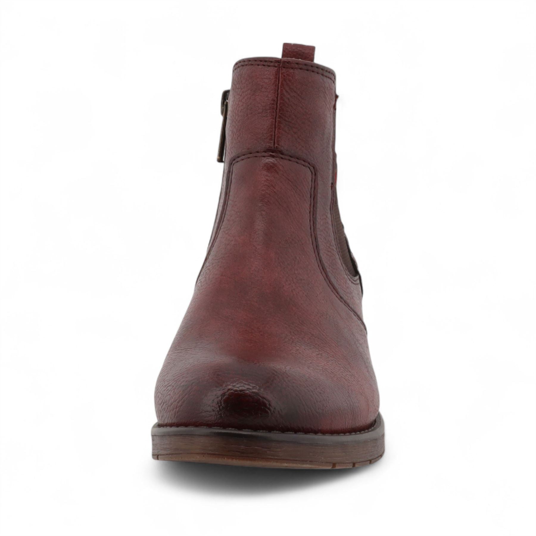 Women's Burgundy Chelsea Ankle Boots