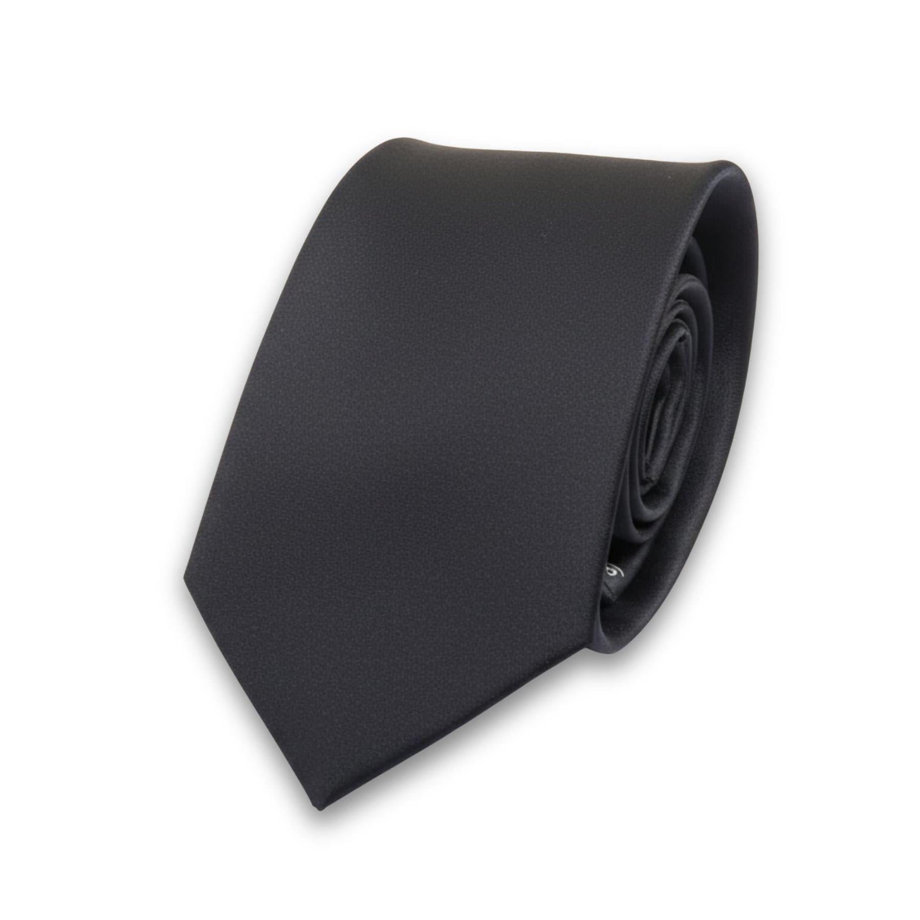 Men's Black Classic Formal Satin Tie