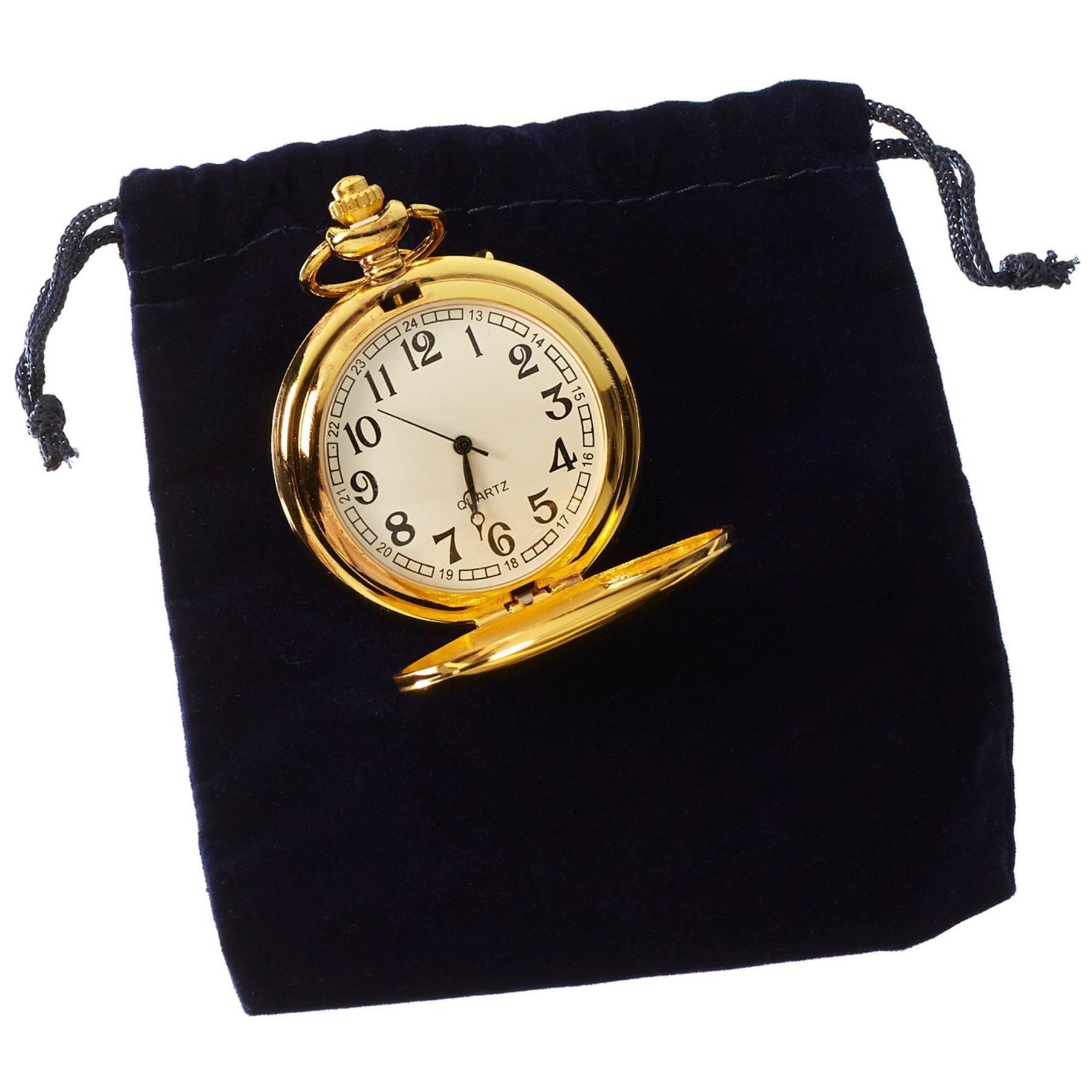 Silver Gold Rose 1920's Classic Blinders Pocket Watch & Chain Vintage Retro - Knighthood Store