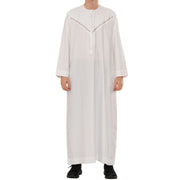 HM10 - Men's  Emirati Omani Zipped Embroidery Thobe