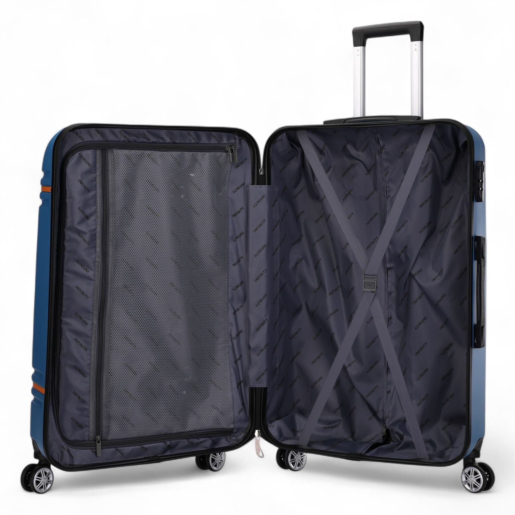 Hard Shell Modern 4-Wheel Luggage Suitcase Set