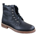 Mens Laced Zip Ankle Boots Fur Fleece Lined Warm Casual Hiking Combat Military - Knighthood Store