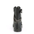 Demonia Bolt 250 Boots Punk Rock Emo Goth Unisex Black Boots Chain Biker Zip - Knighthood Store