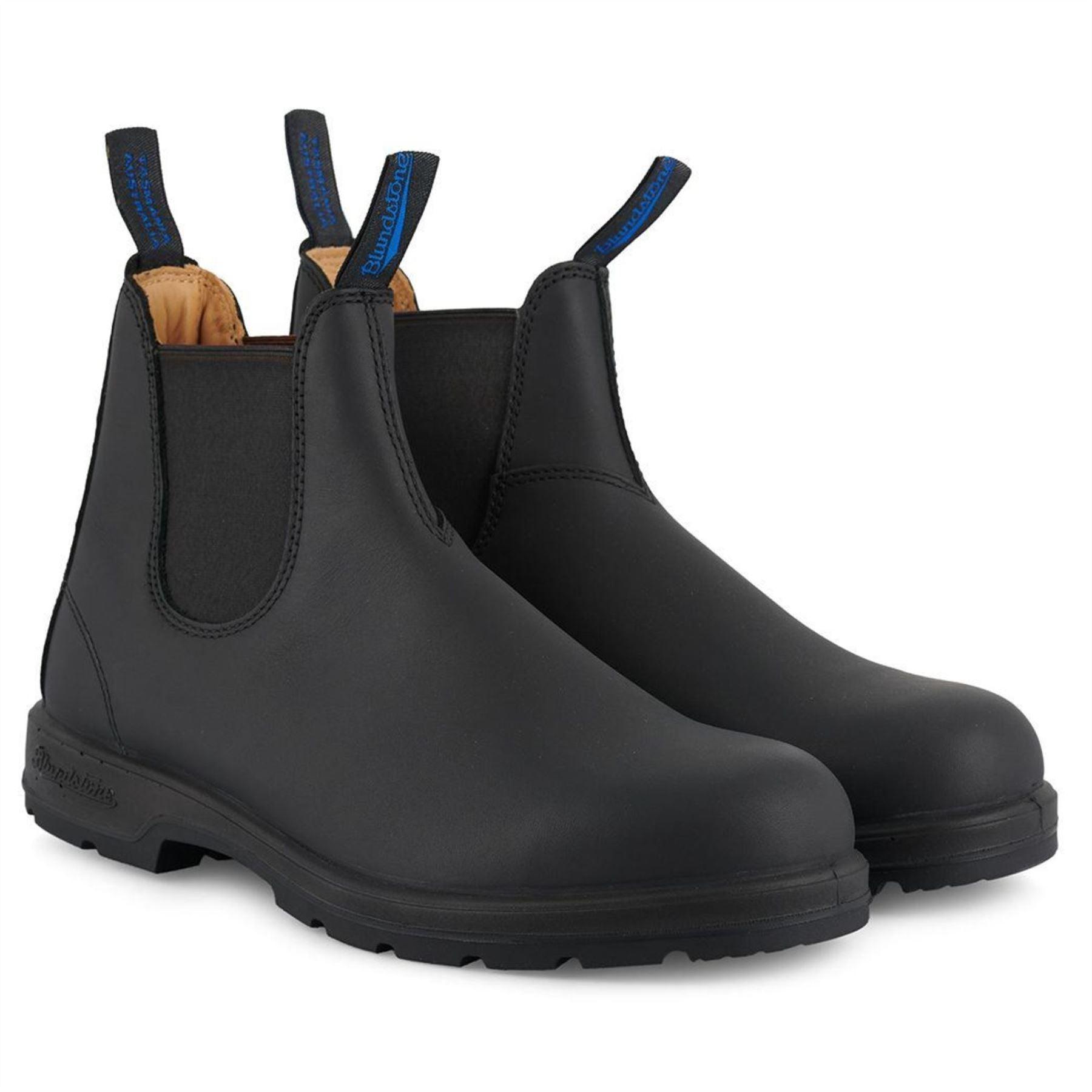 Blundstone 566 Black Thermal Leather Chelsea Boots Black Nubuck Slip On Retro - Knighthood Store