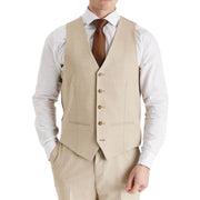 Belmont - Men's Beige Tailored Fit Waistcoat