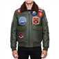 Men's Cowhide Top Gun Maverick Leather Aviator Bomber Jacket