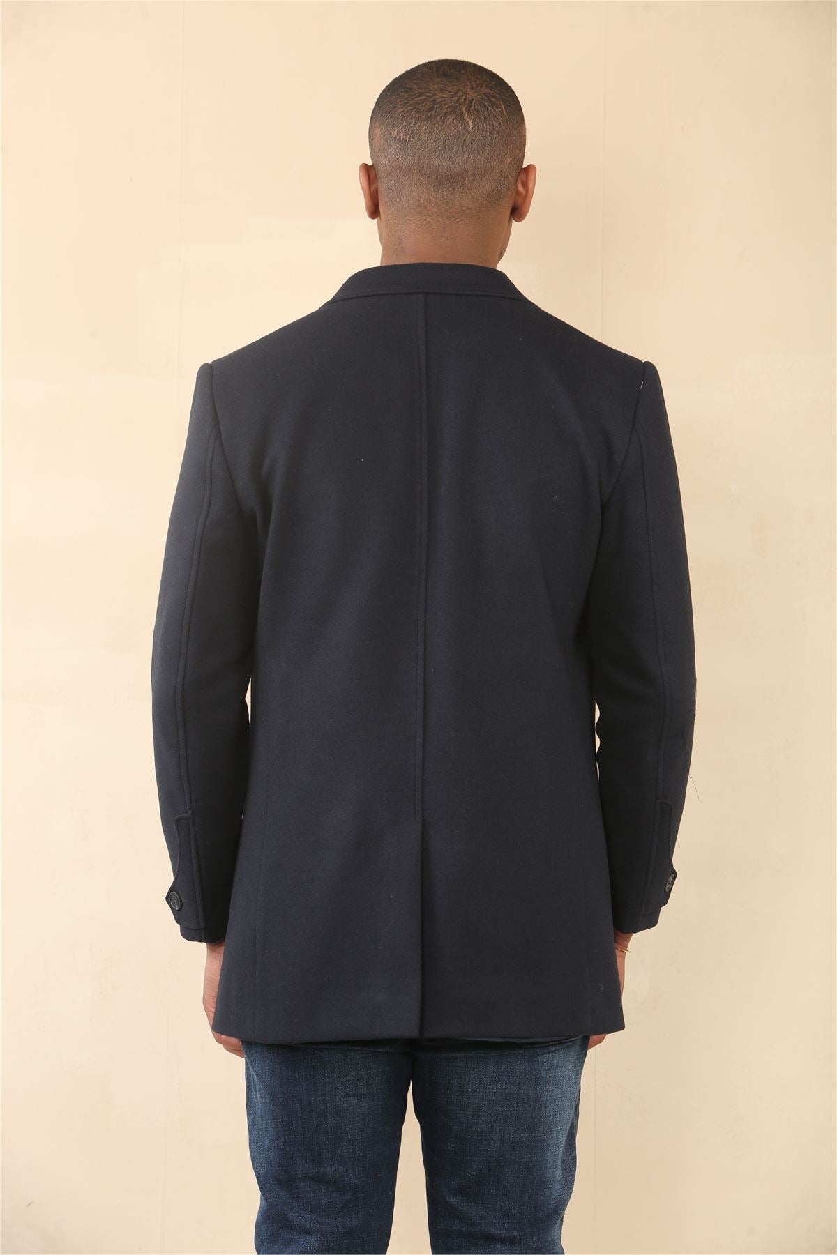 Men's Hooded Wool Blend Classic Overcoat