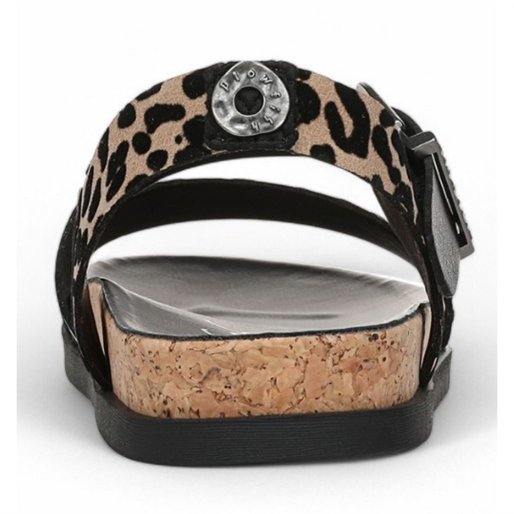 Lance - Women's Leopard Brown Footbed Flat Sandals