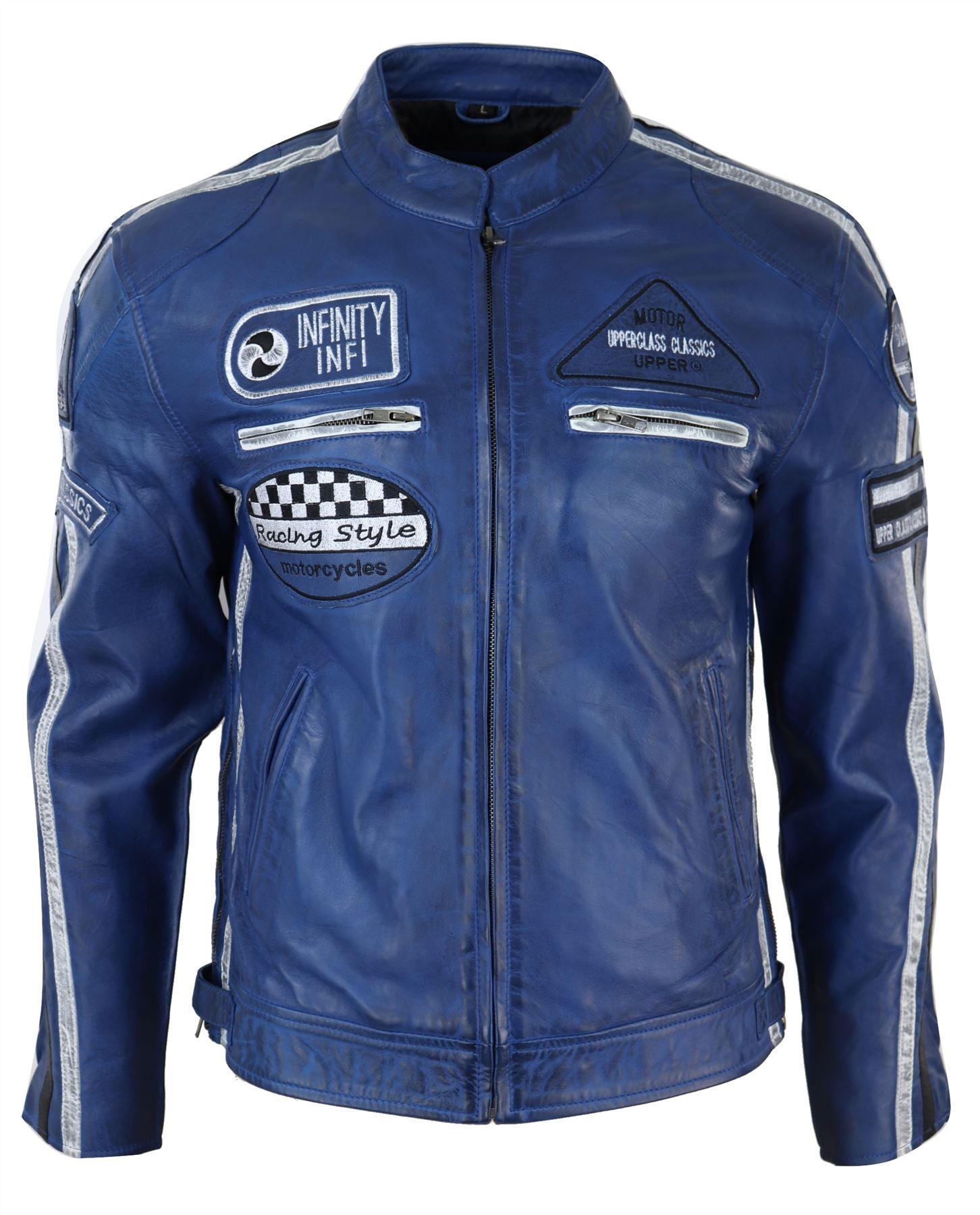 Men's Zipped Biker Leather Jacket | Infinity - Knighthood Store