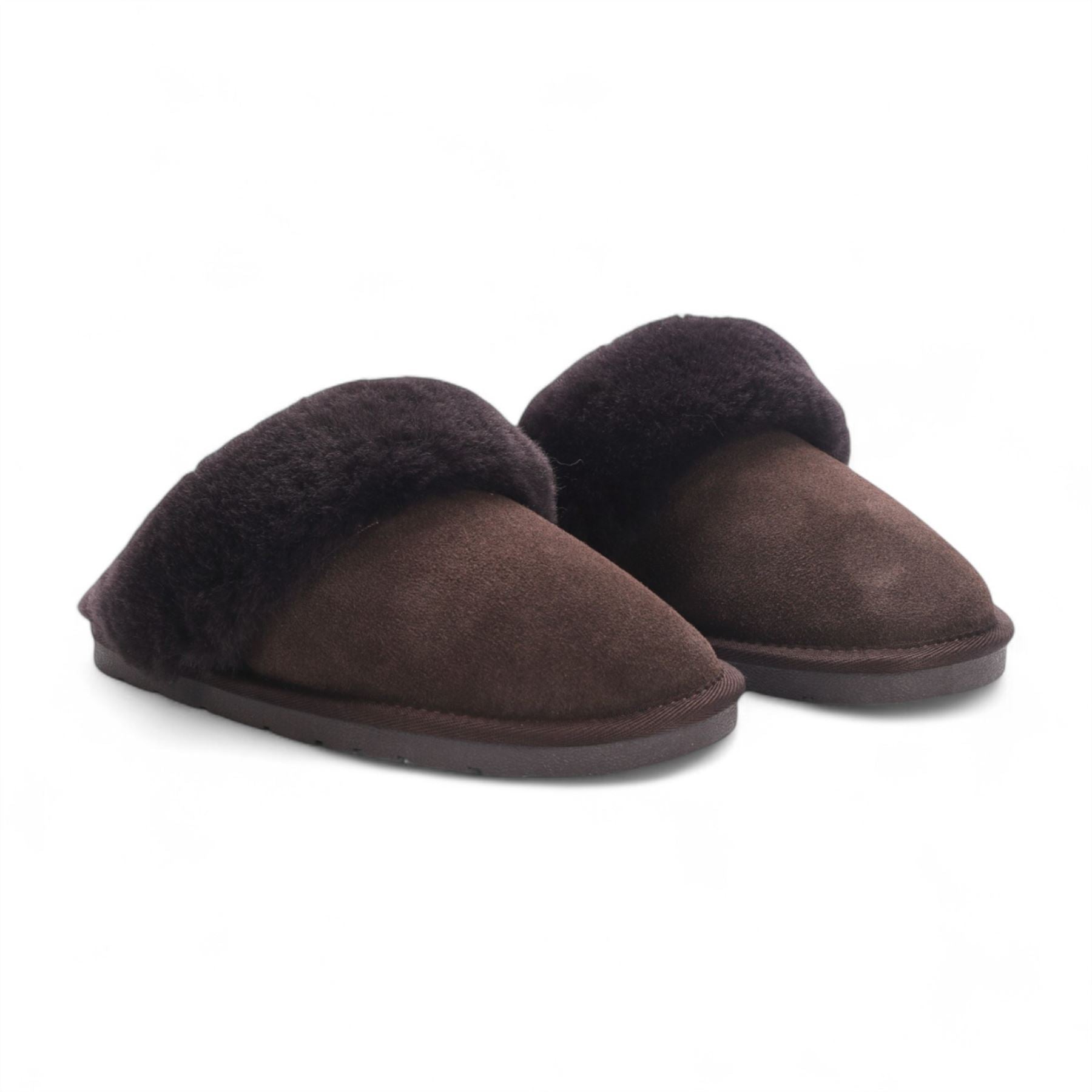 Luna - Women's Sheepskin Suede Mule Slippers