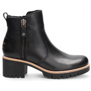 Trav B2 - Women's Black Side Zipped Leather Ankle Boots