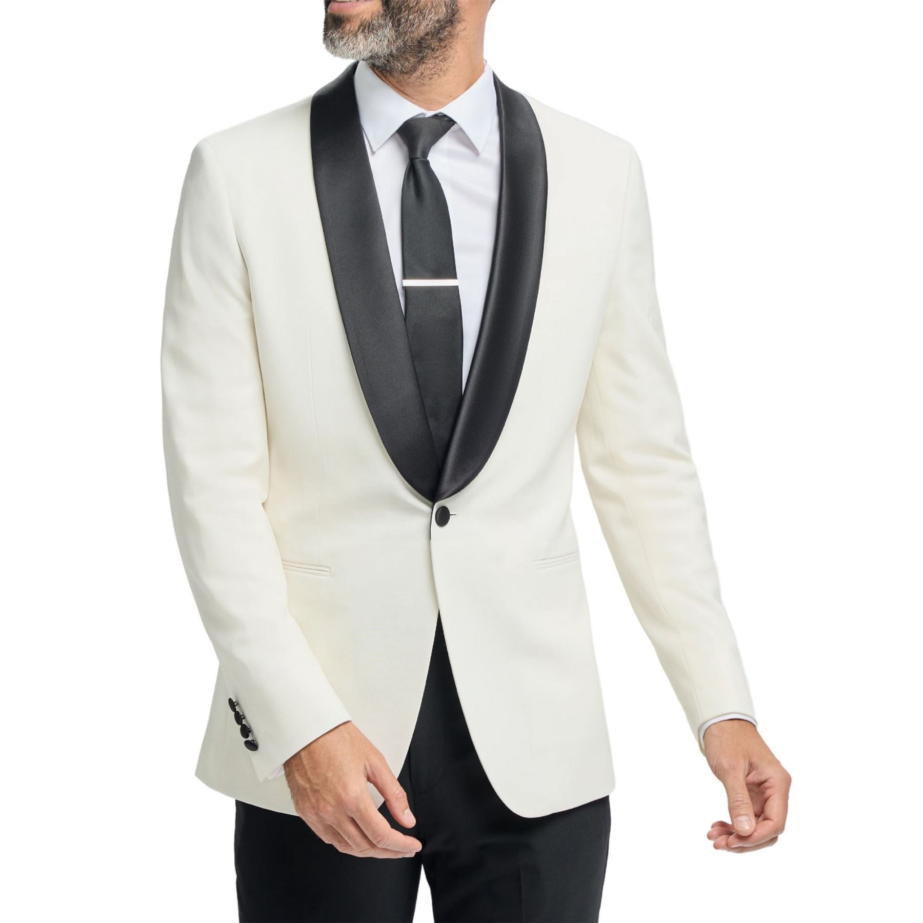 Men's Blazer Cream Formal Shawl Collar Tuxedo Jacket