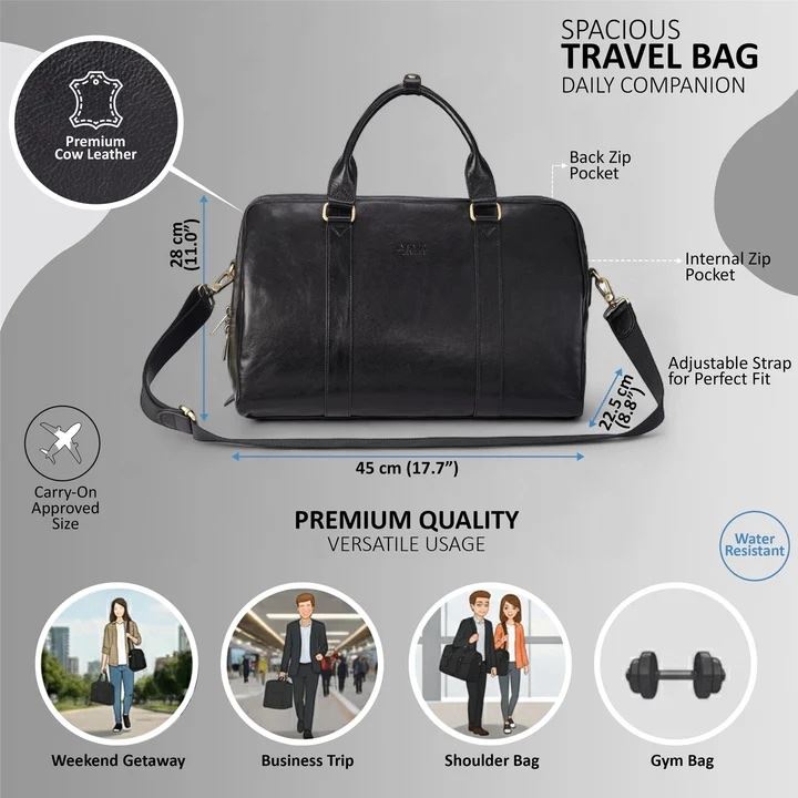 Atlas - Genuine Leather Vintage Duffle Bag