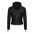 Women's Leather Jacket Hooded Biker Motorcycle Coat - Knighthood Store