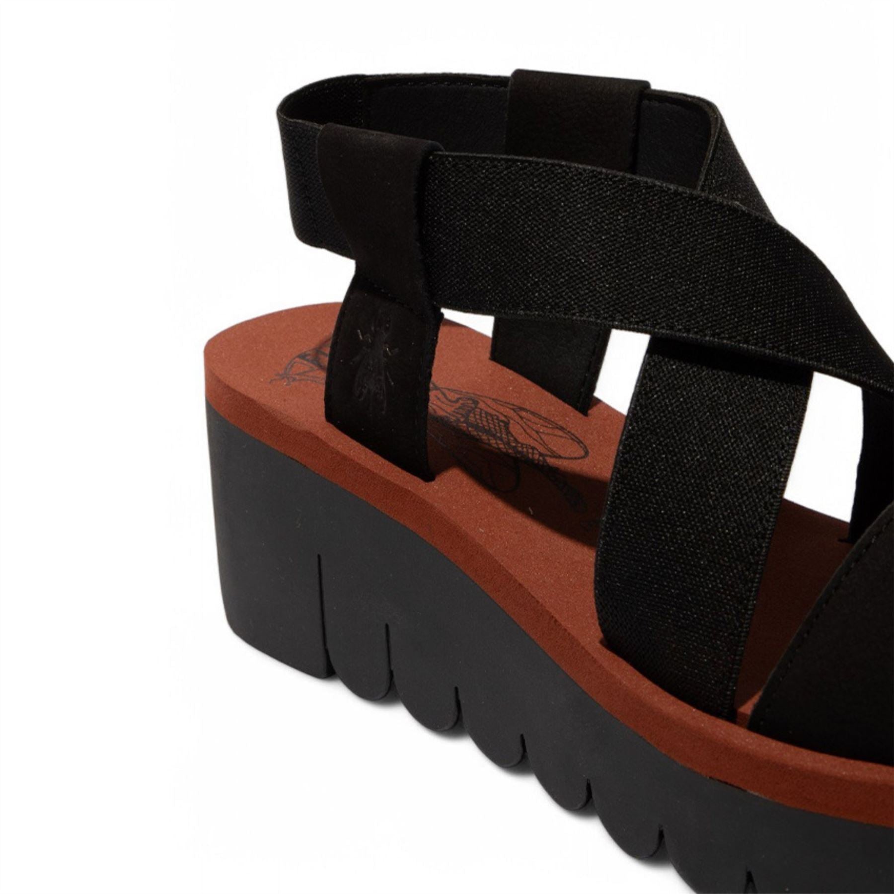 YABI922FLY - Women's Wedge Heel Leather Sandals