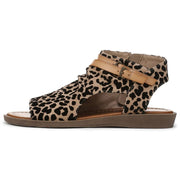 Denver - Women's Brown Leopard Strappy Low Wedge Sandals