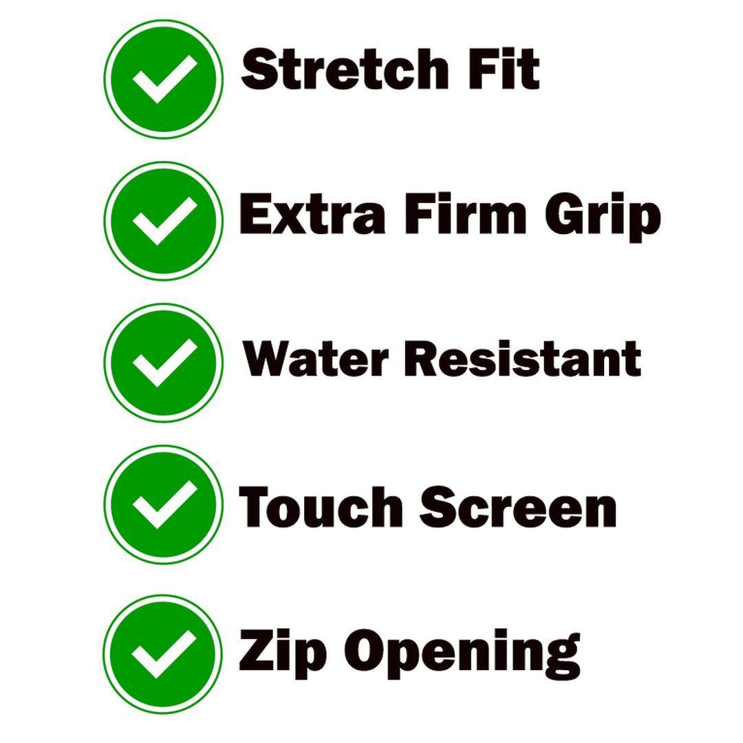 Mens Zip Stretch Cycling Gloves Trouch Screen Ultra Grip Road Mountain Bike - Knighthood Store