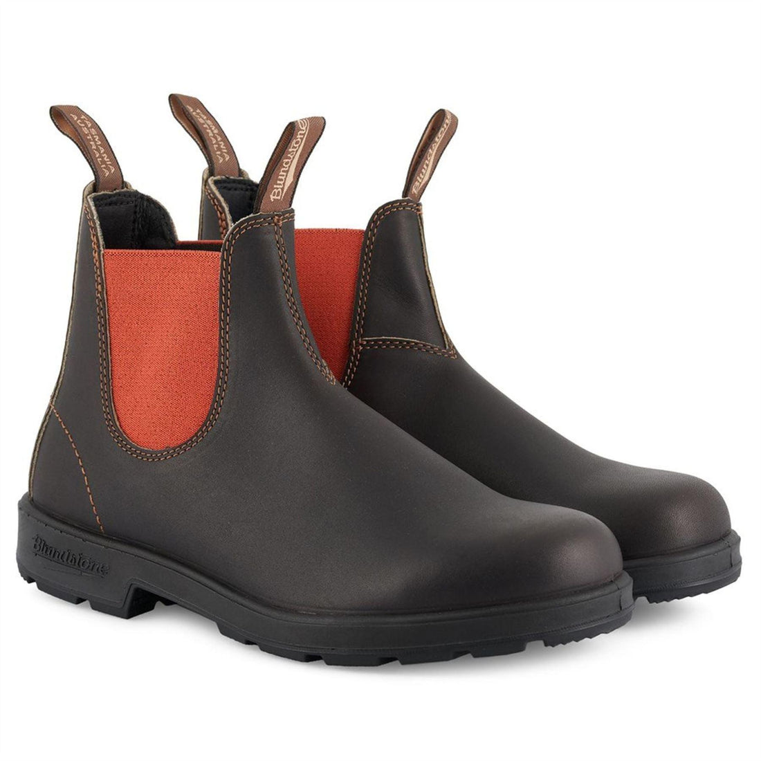 Blundstone 1918 Brown Terracotta Leather Chelsea Boots Slip On Classic Vintage - Knighthood Store