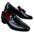 Mens Slip On Patent Shiny Tassle Driving Loafers Shoes Leather Smart Casual - Knighthood Store